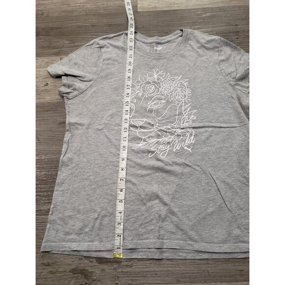 Puma Gray Cougar Face Short Sleeve Crew Neck Shirt Comfort Active Top Puma Logo - Picture 6 of 7